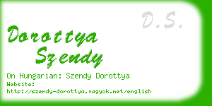 dorottya szendy business card